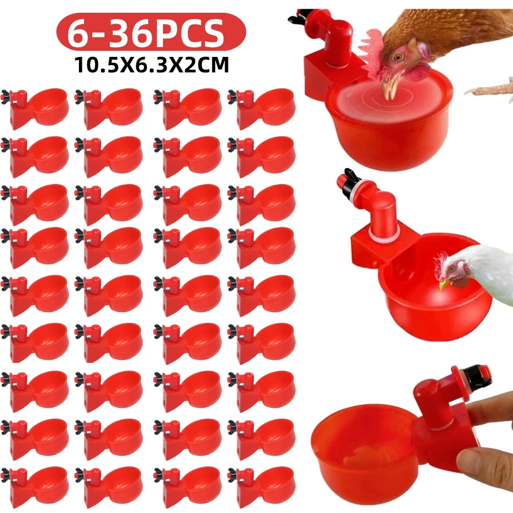 Chicken Nipple Drinker - 6-36 Stuks Kip Eend Drinkbeker Automatische