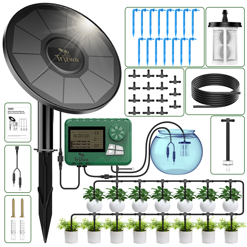 Irrigation Drip Tape - Zonne-drip-irrigatiesysteem met slimme timer en waarschuwingsfunctie