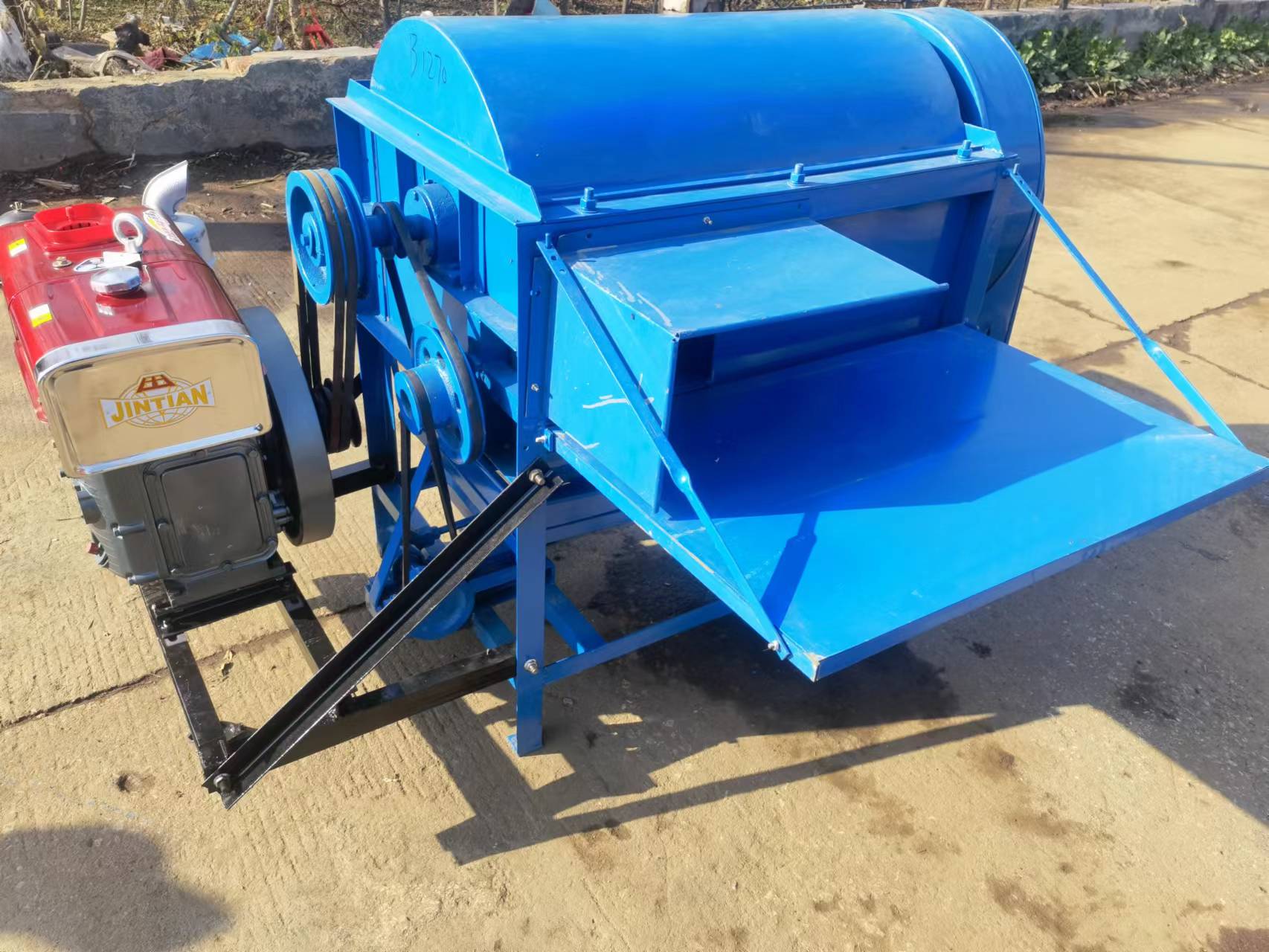 Rice Thresher Machine - Mobiele dieselmotor aangedreven multifunctionele rijst dors-