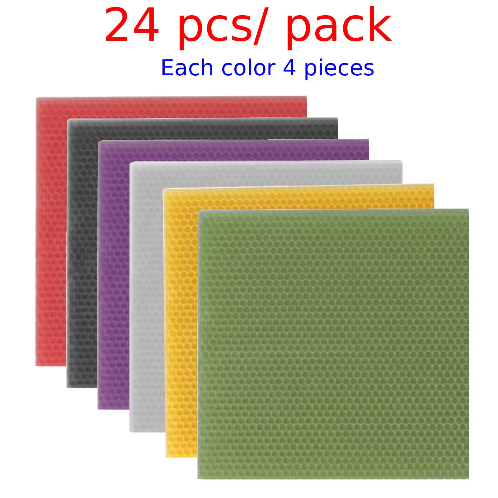 Beehive Frame Wax - 24 stuks kleurrijke honingraatwaxplaten, wasplaten voor