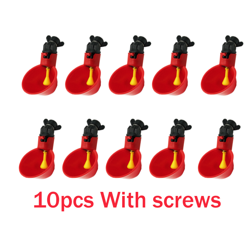 Chicken Nipple Drinker - 10 Stuks Kip Kwartel Opknoping Water