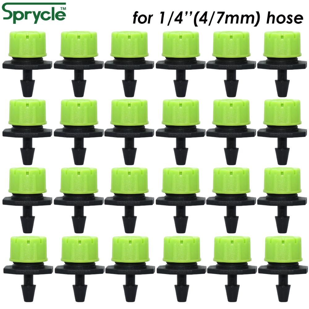 Irrigation Drip Tape - SPRYCLE 50-800PCS Groen 1/4 ''Verstelbare Druppelaar