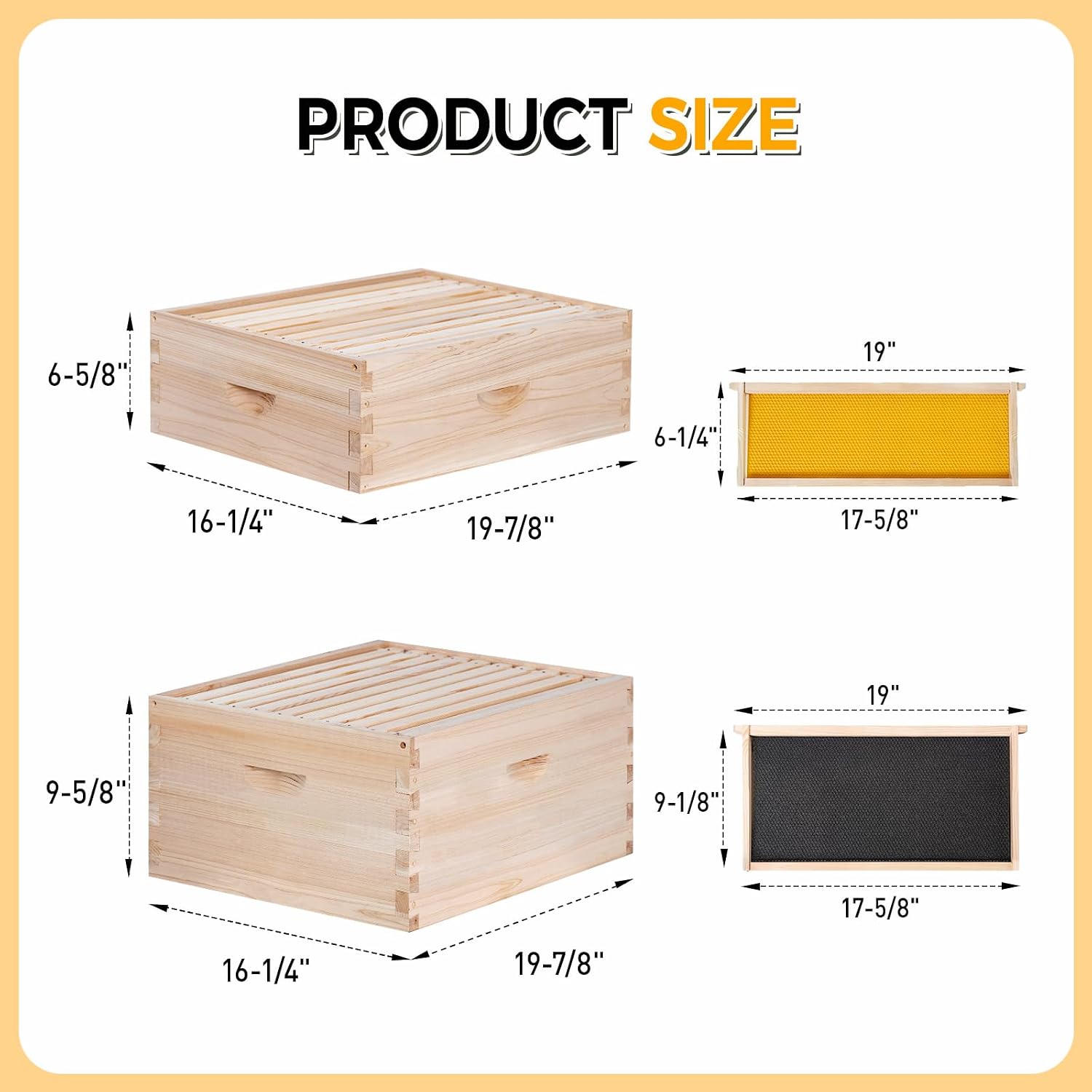 10-frame complete bijenkasten  - Beehive Frame Wax recensie en prijs